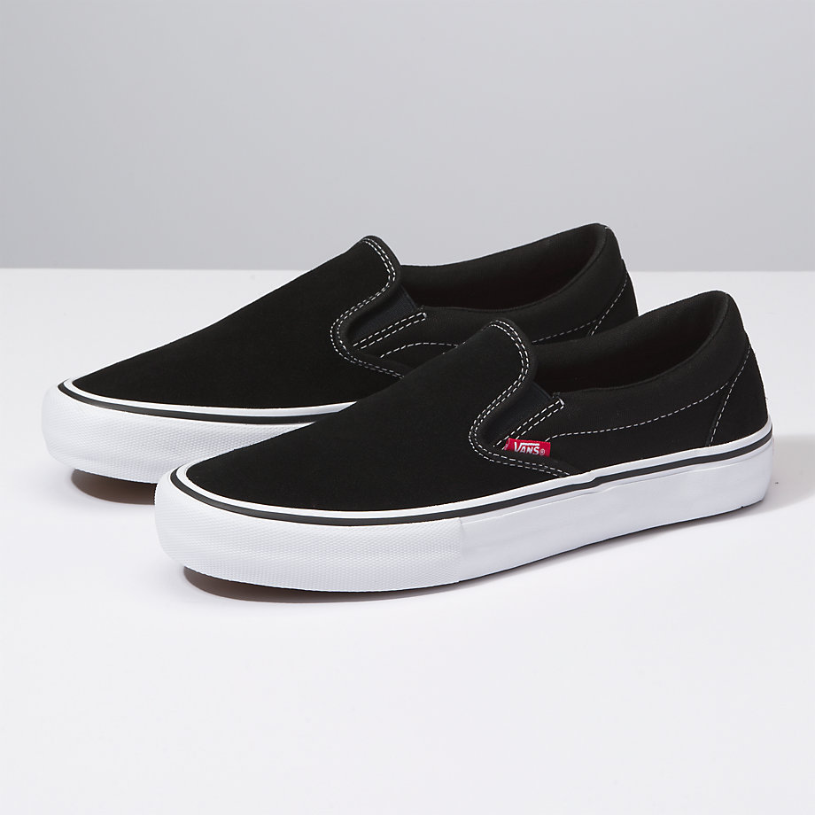 Vans Bayan Kaykay Ayakkabısı Slip-On Pro Siyah/Beyaz | 90111-721